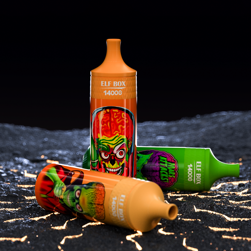 vapeablenexus.com ELF BOX RGB 14k(14000) Puffs 0% 2% 3% 5% Nicotine 25ml e-liquid RGB-Light Lanyard Disposable Vape Pen