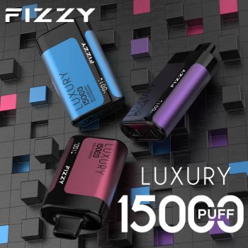 Fizzy Luxury 15K(15000) Puffs 22ML E-liquid Mesh Coil LCD Screen Adjustable Air Flow Disposable Vape