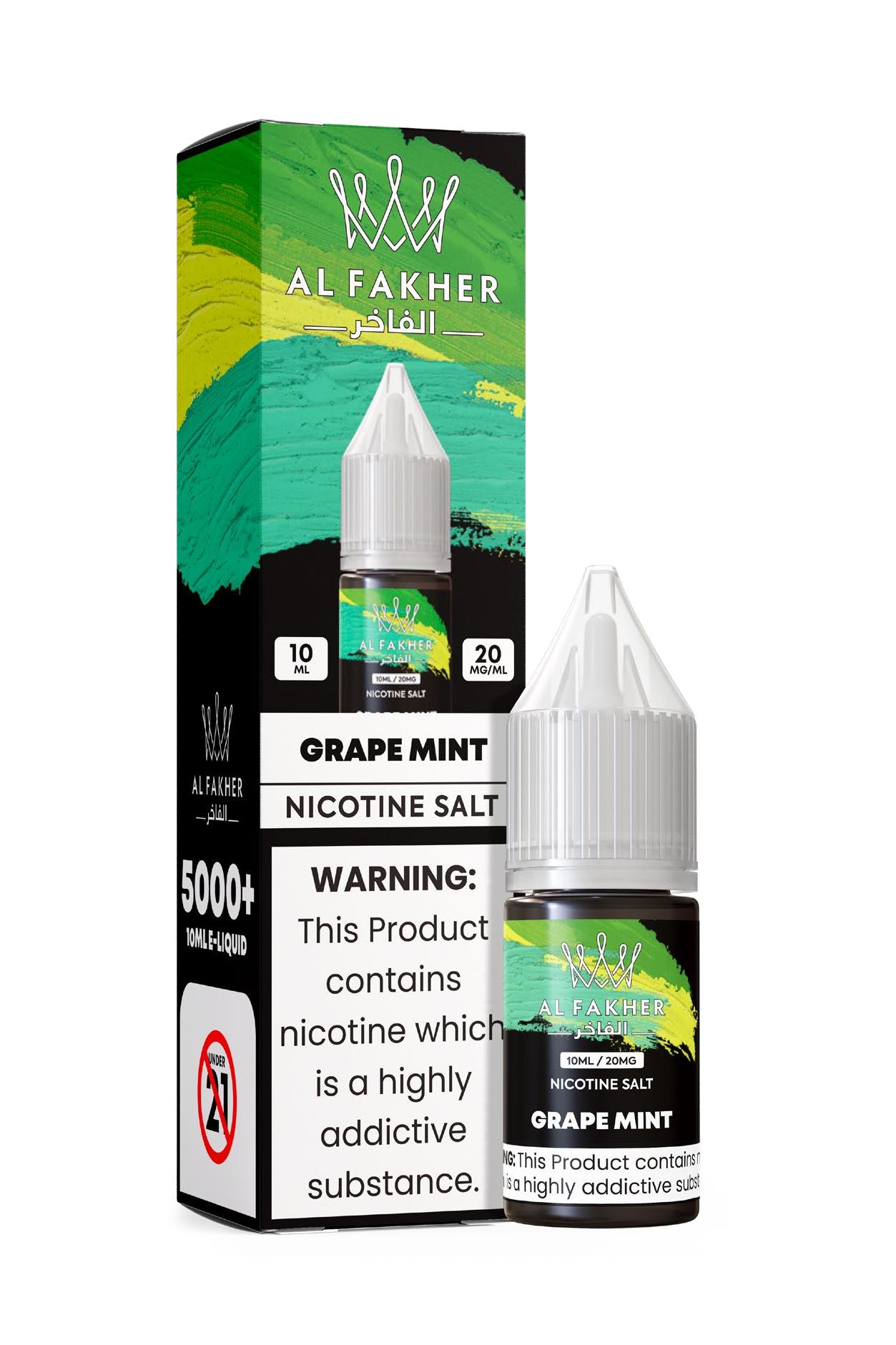 vapeablenexus.com Grape Mint 20MG Strengths 10ML 5000+ Nic Salt E-LIQUIDS by Al Fakher